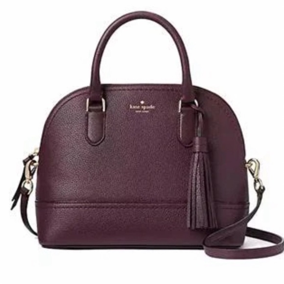 Kate Spade New York McCall Street Carli Satchel In Burgundy Ready For Fall - Picture 3 of 12